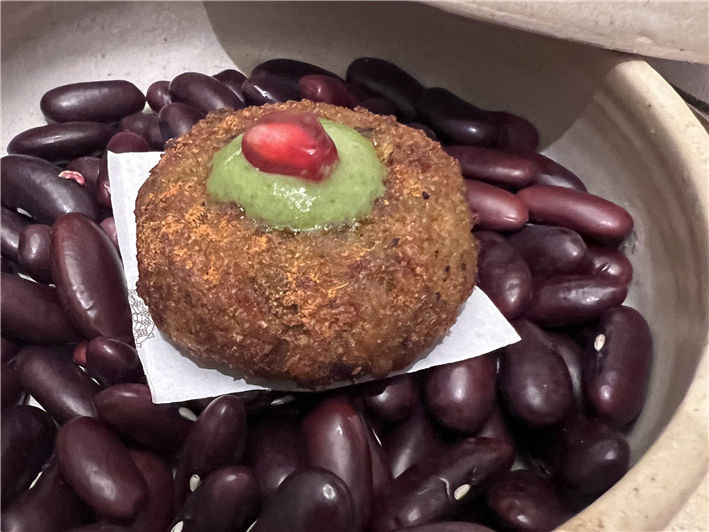 vegetable pattie canape